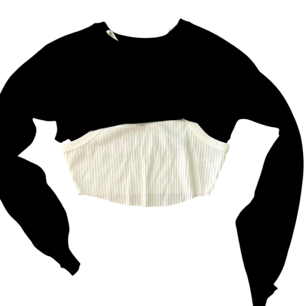 Steel Two Piece Crop Tank and Sweater NWt